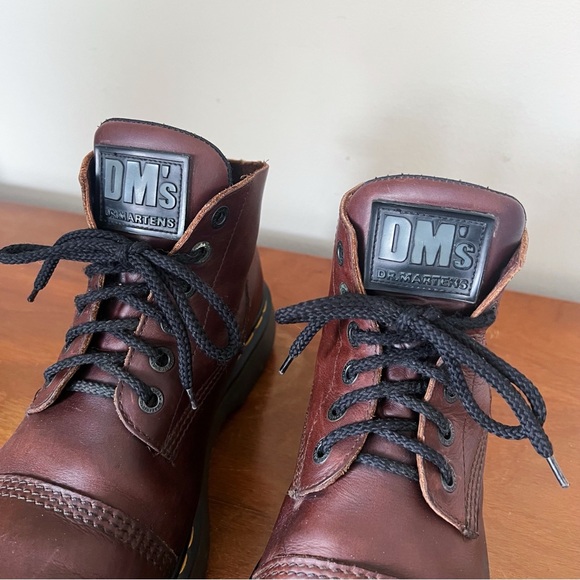 Dr Martens • vintage lace up boots cap toe platform leather chunky lug sole MIE - Picture 4 of 12